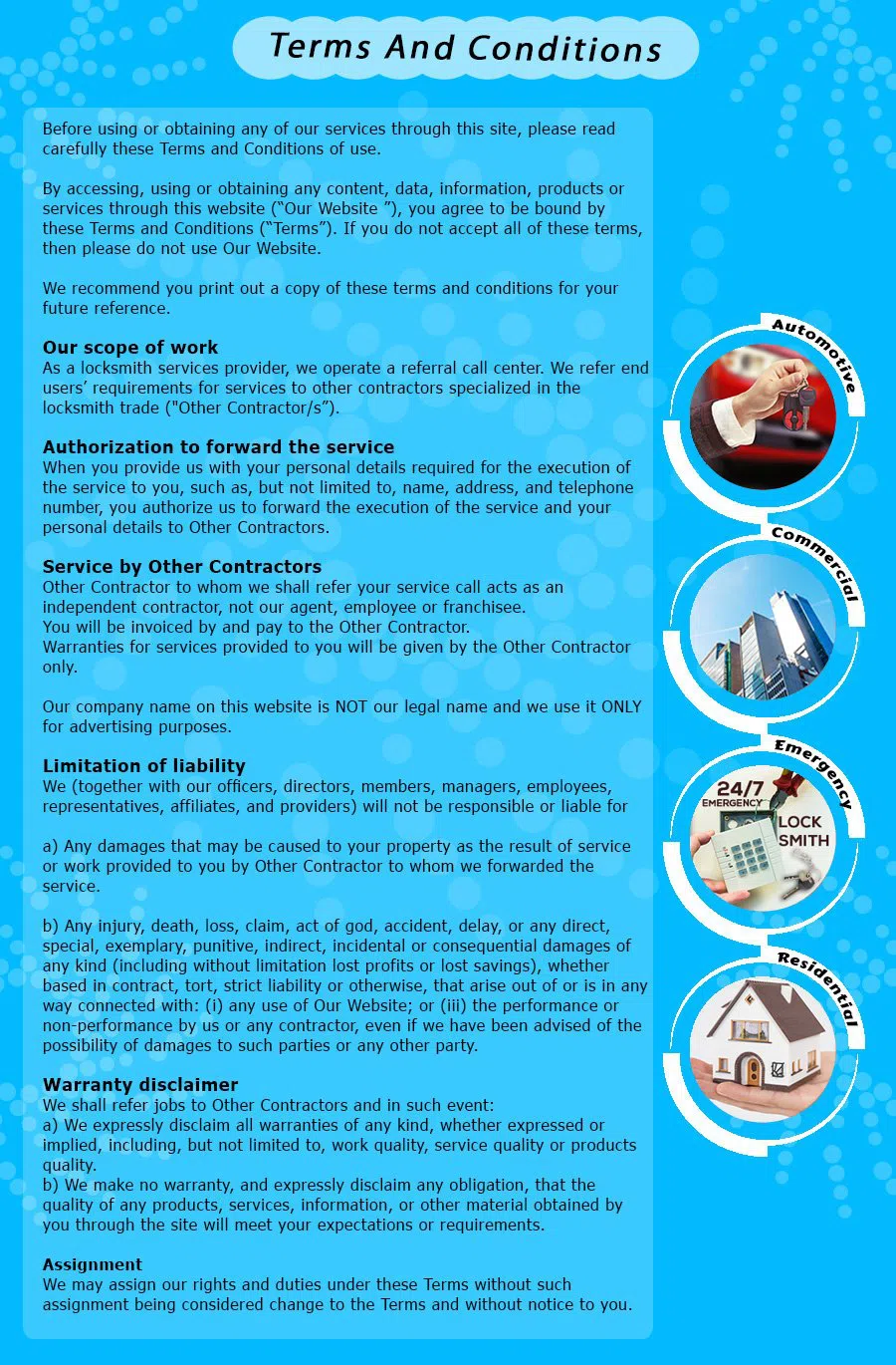 Cincinnati Lock And Safe, Cincinnati, OH 513-642-8022 - TermsAndCondition-13